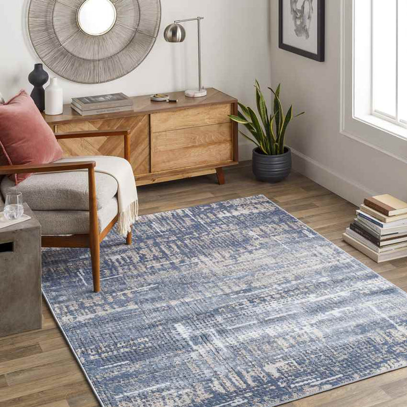 Vlagberg Modern Blue Area Rug