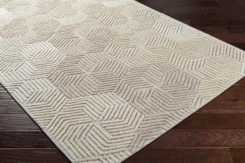 Zaarvlaas Modern Cream Area Rug