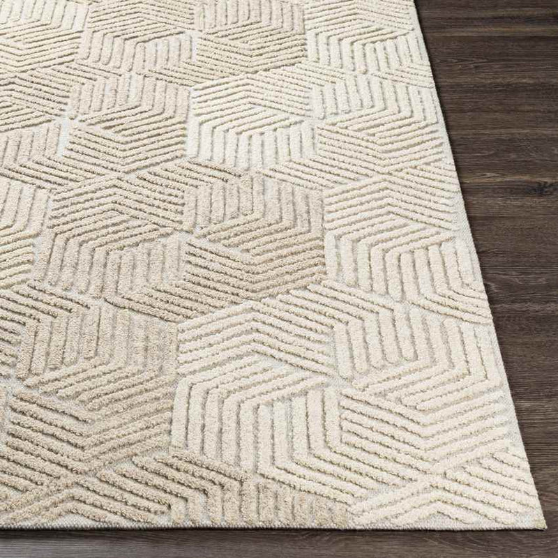 Zaarvlaas Modern Cream Area Rug