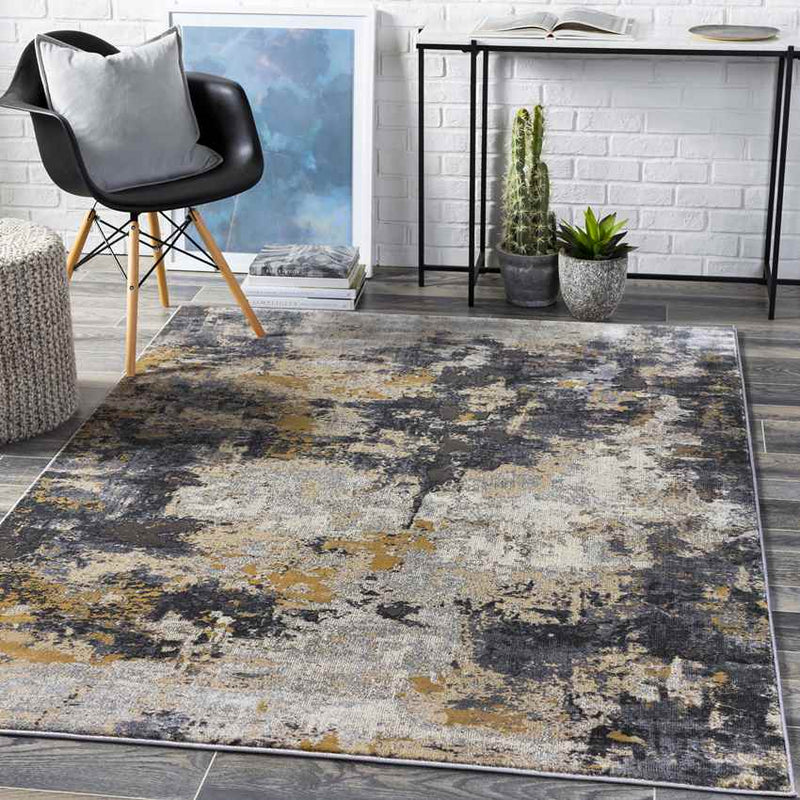 Roligt Modern Black Area Rug