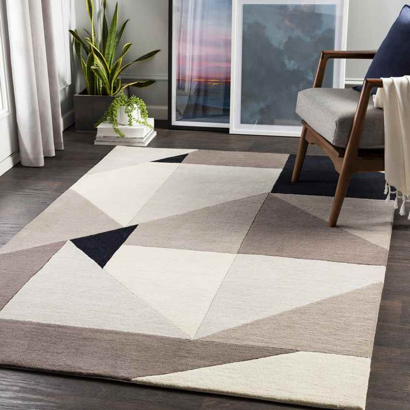 Rott Modern Brown Area Rug