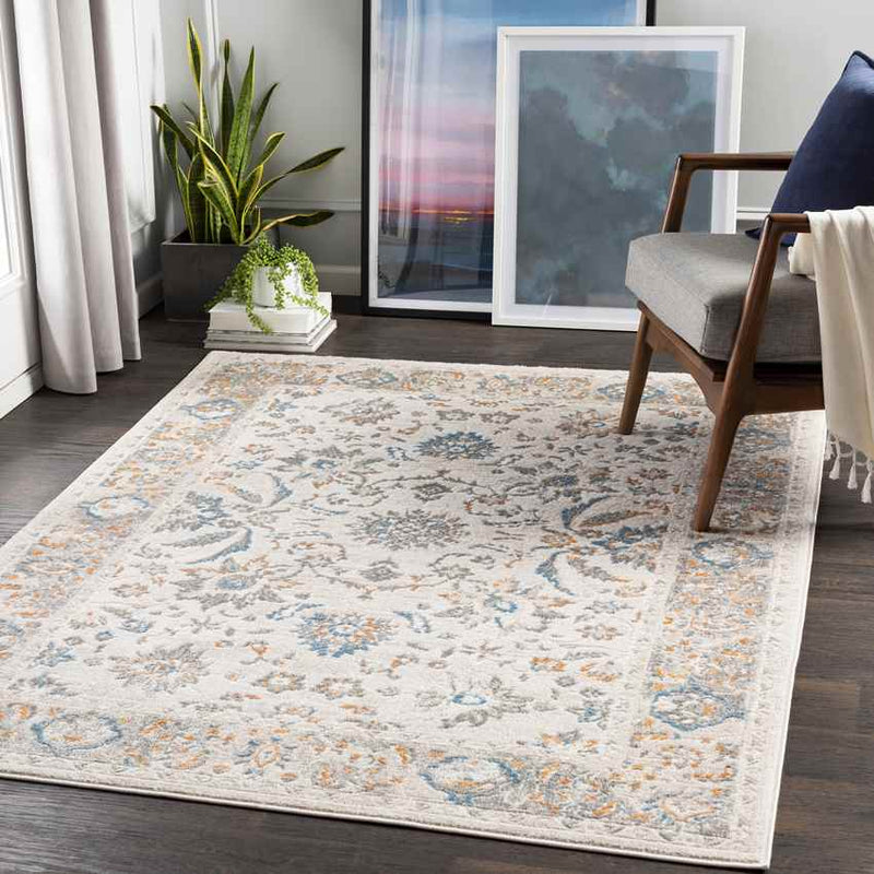 Scharn Traditional Cream Area Rug