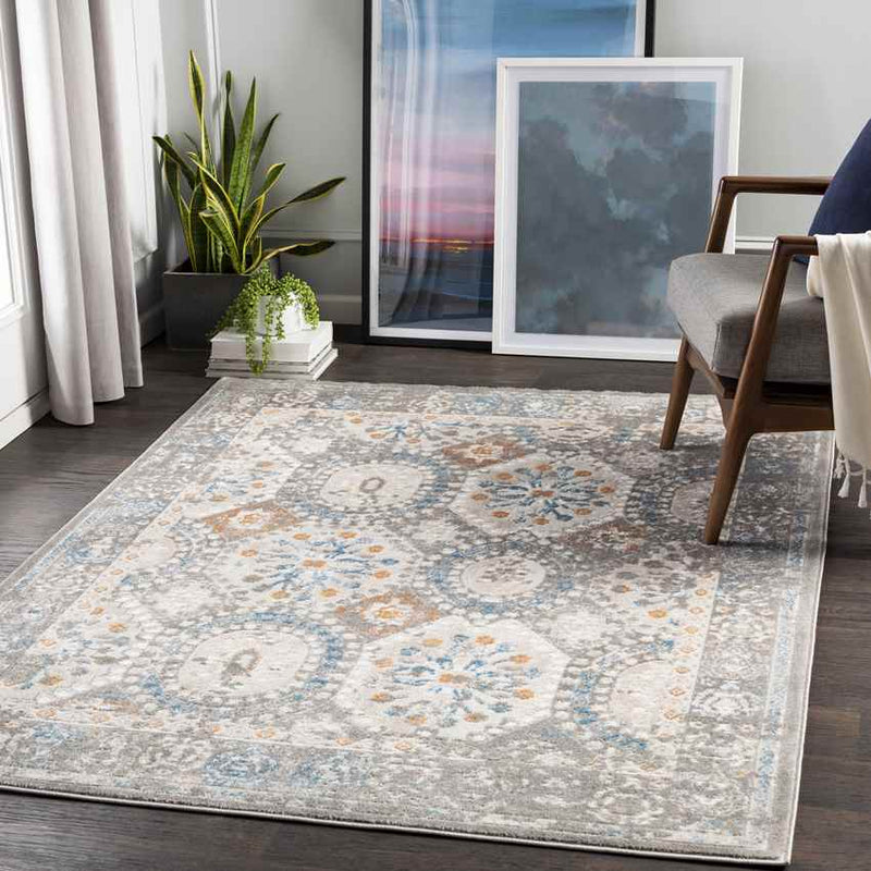 Scheide Traditional Grey Area Rug