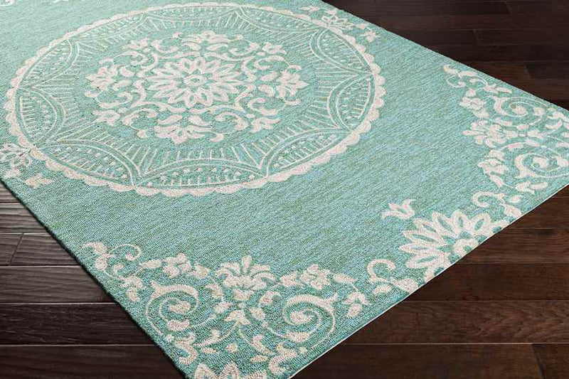 Sevenum Traditional Green Area Rug