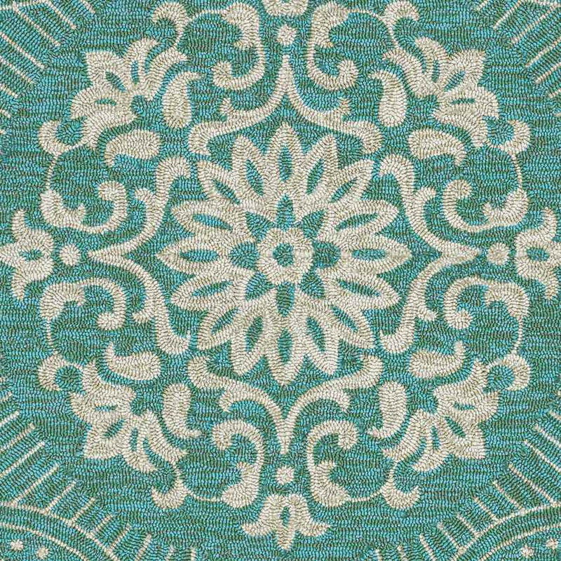 Sevenum Traditional Green Area Rug