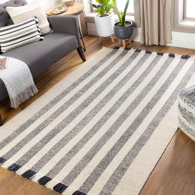 Lavant Modern Black Area Rug