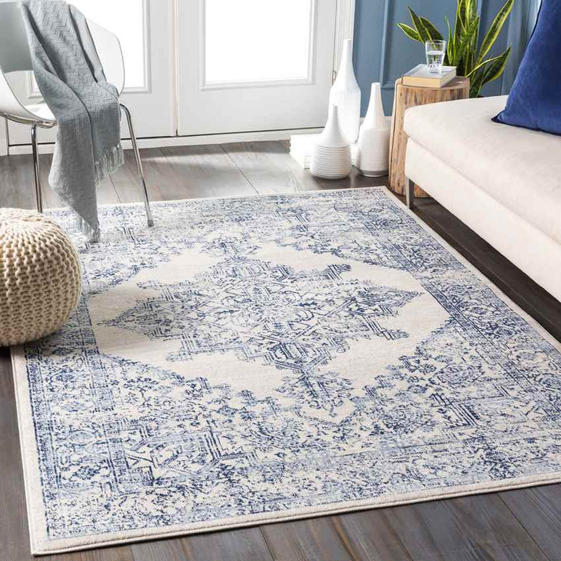 Ulvend Traditional Blue Area Rug