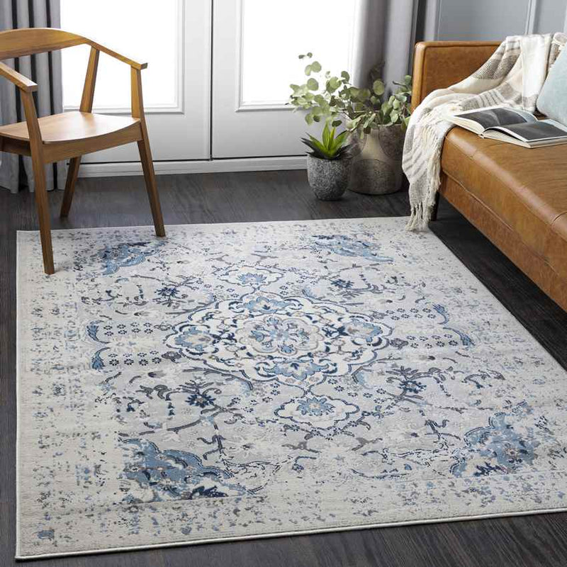 Venne Traditional Blue Area Rug