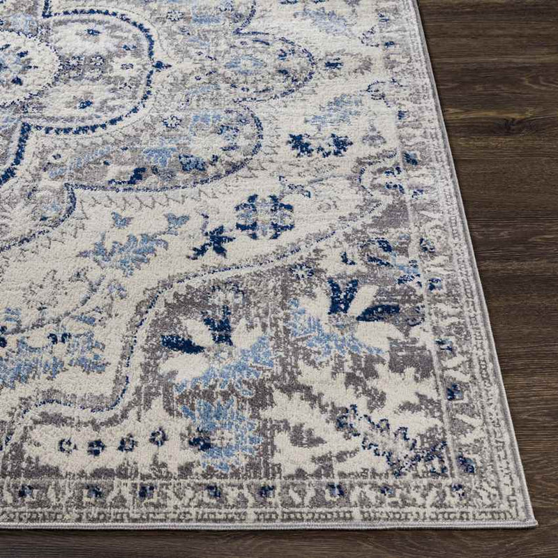 Vergelt Traditional Medium Gray Area Rug