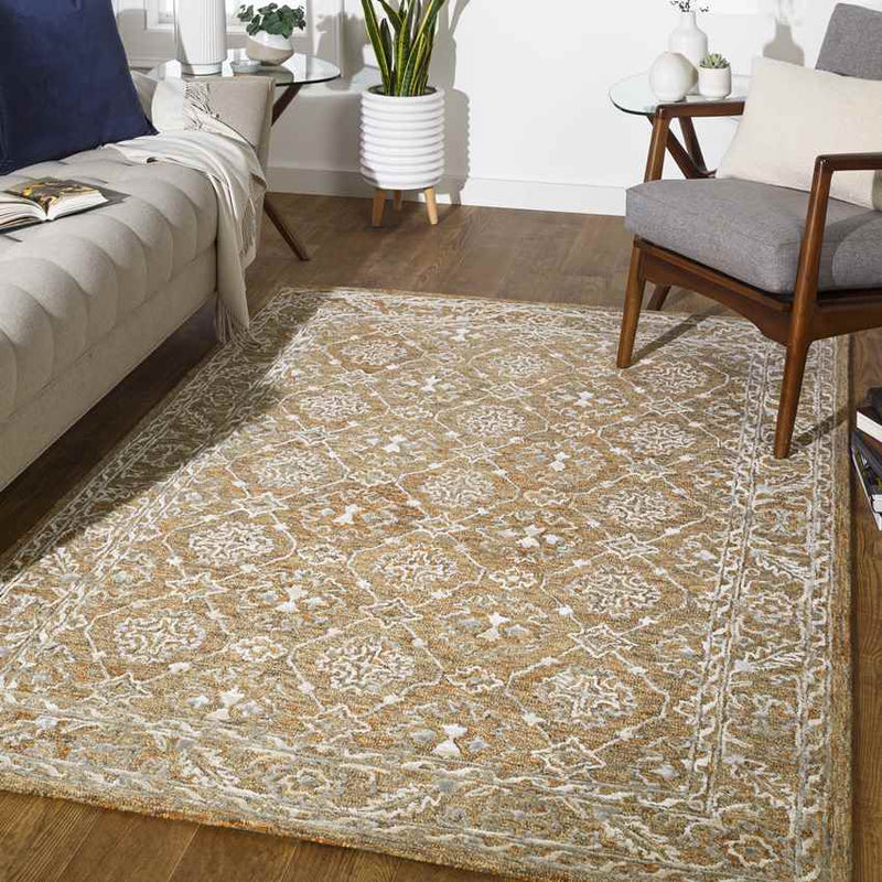 Wieen Traditional Yellow Area Rug