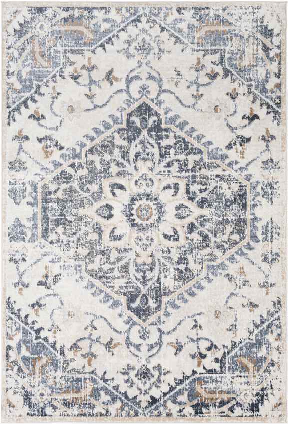 Baflo Traditional Denim Area Rug