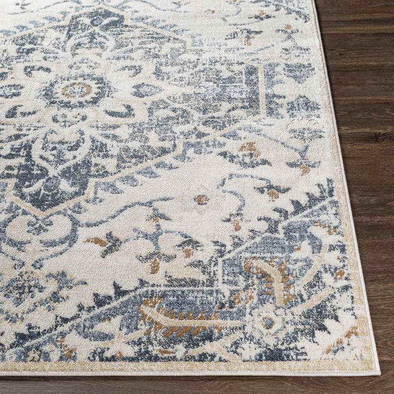 Baflo Traditional Denim Area Rug