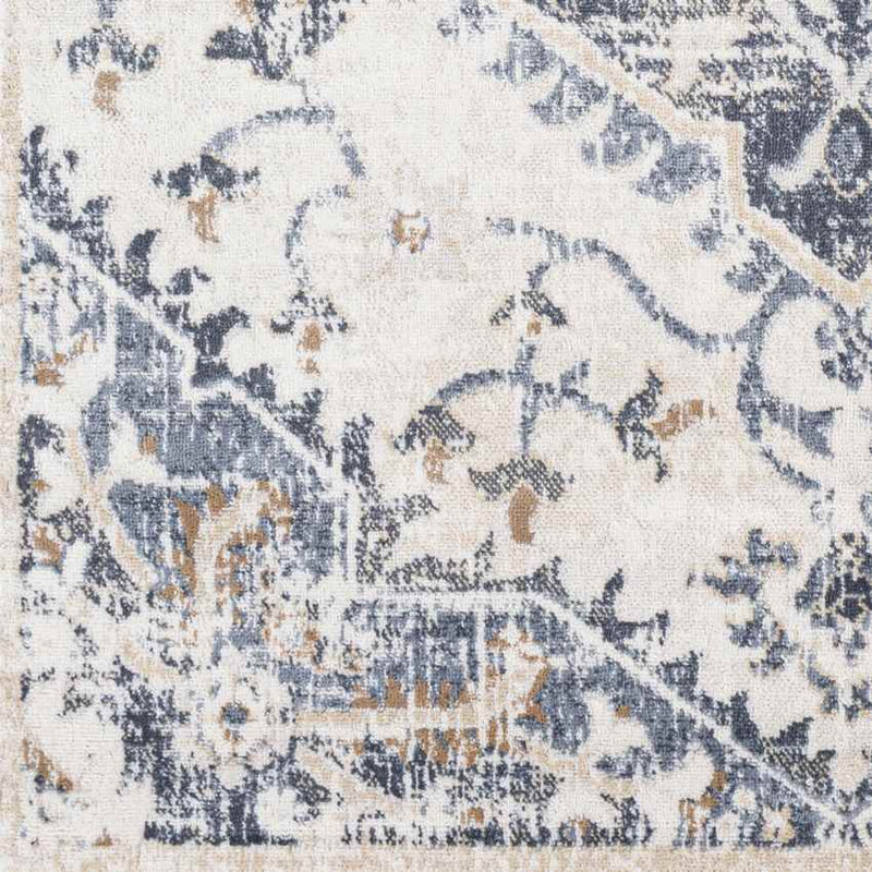 Baflo Traditional Denim Area Rug