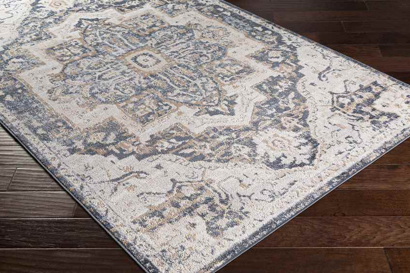 Barlage Traditional Navy Area Rug