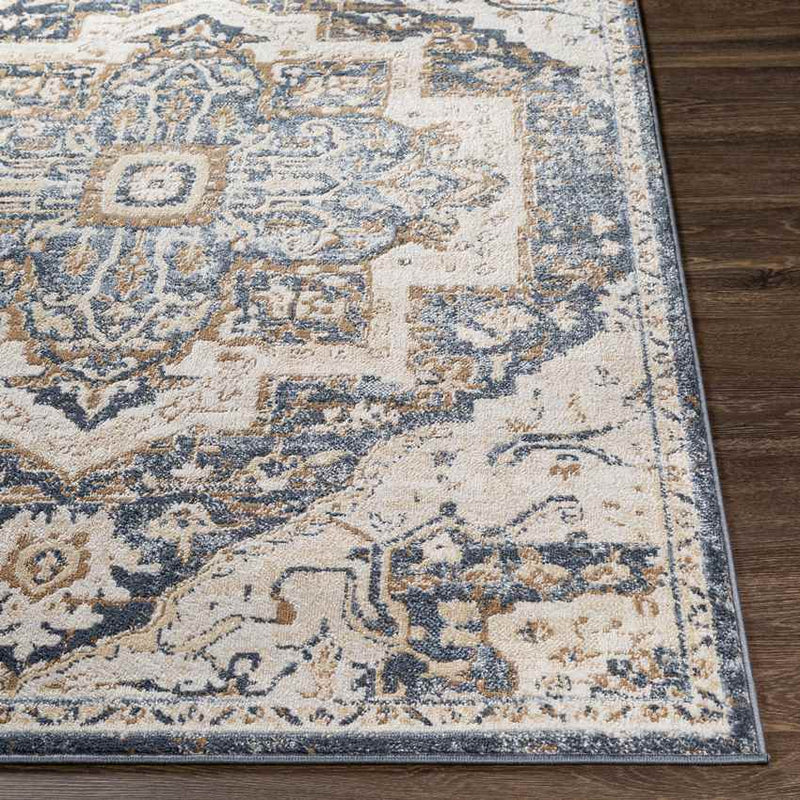 Barlage Traditional Navy Area Rug