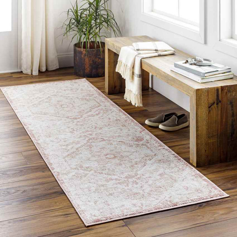 Baflo Traditional Blush Area Rug