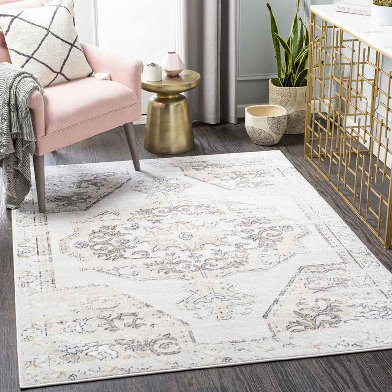 Bakkerom Traditional White Area Rug