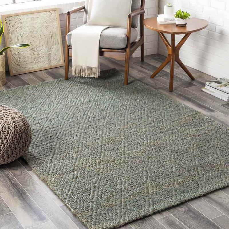 Ewer Modern Green Area Rug