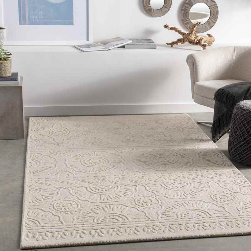 Harpel Modern Beige Area Rug