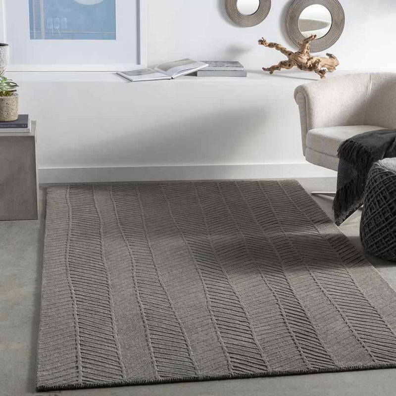 Hebrecht Modern Charcoal Area Rug