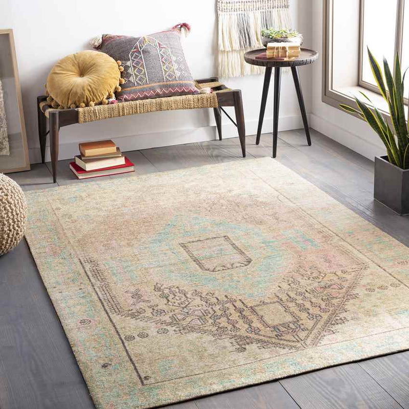 Horsten Traditional Beige Area Rug