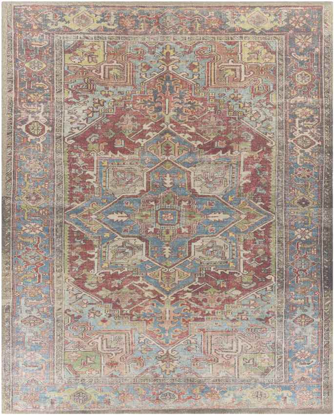 Klei Traditional Aqua Area Rug