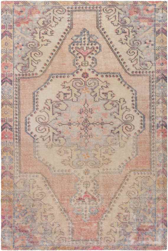 Kolham Traditional Bright Orange Area Rug