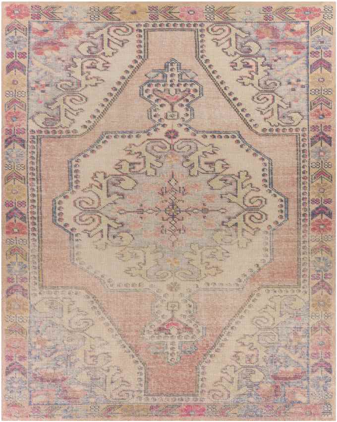 Kolham Traditional Bright Orange Area Rug