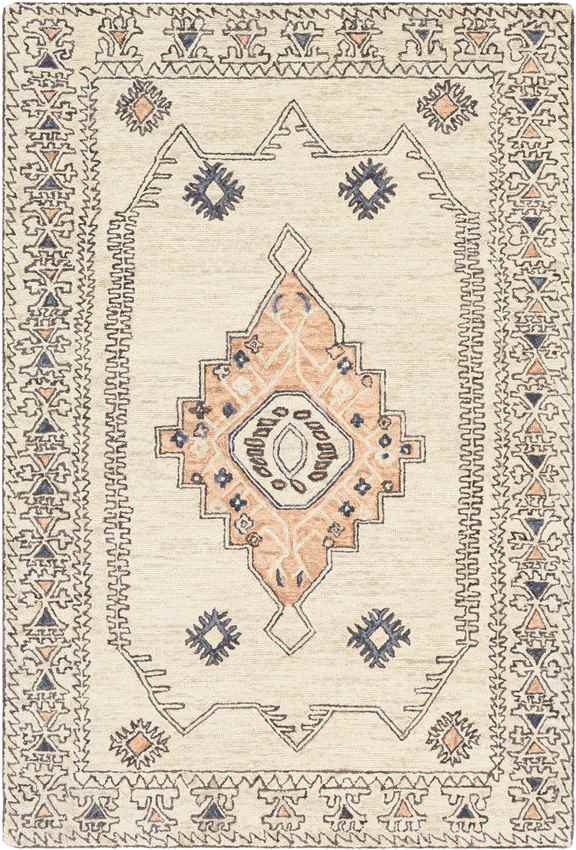 Krassum Traditional Cream Area Rug