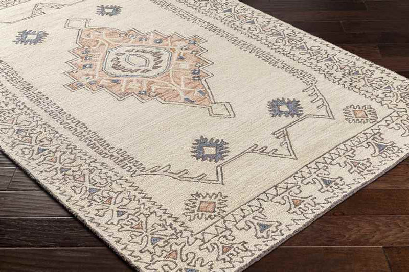 Krassum Traditional Cream Area Rug