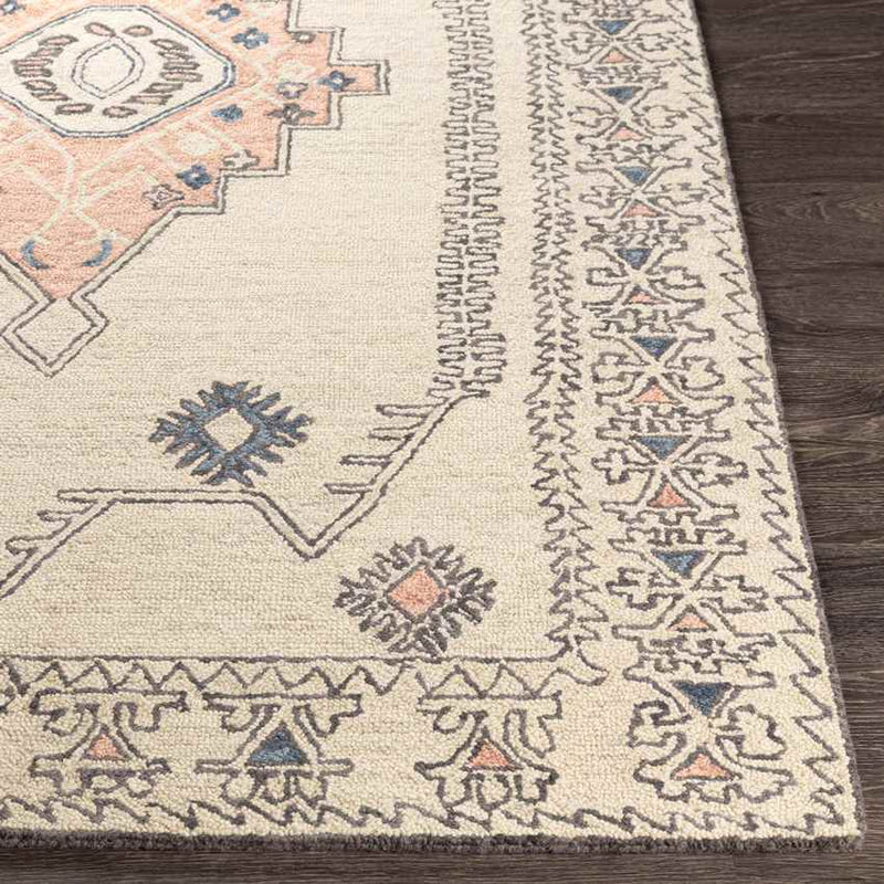 Krassum Traditional Cream Area Rug