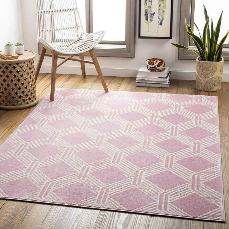 Leegkerk Modern Thulian Pink Area Rug