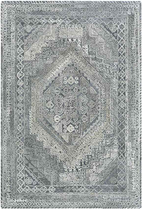 Lutjegast Traditional Silver Gray Area Rug