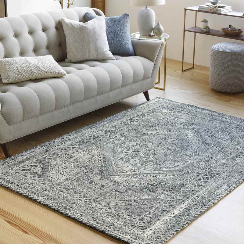 Lutjegast Traditional Silver Gray Area Rug