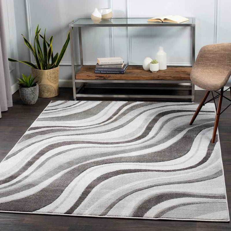 Uithuizen Modern Grey Area Rug