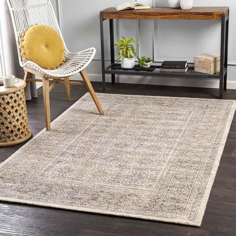 Woltersum Traditional Brown Area Rug