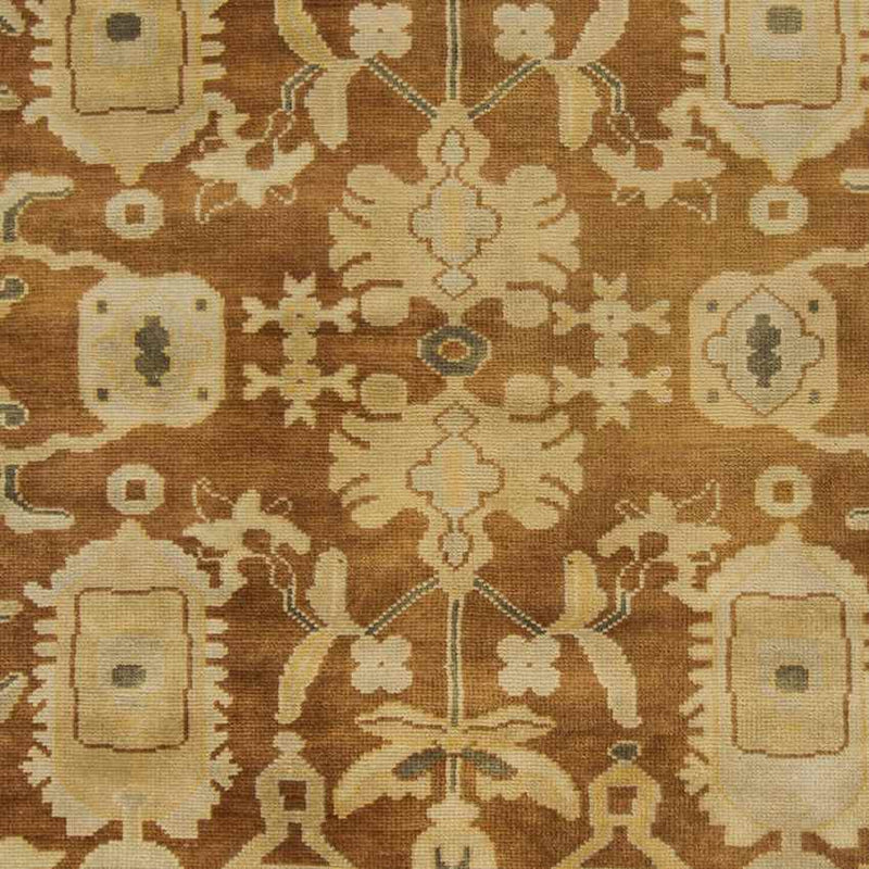 Posterenk Traditional Burnt Orange Area Rug