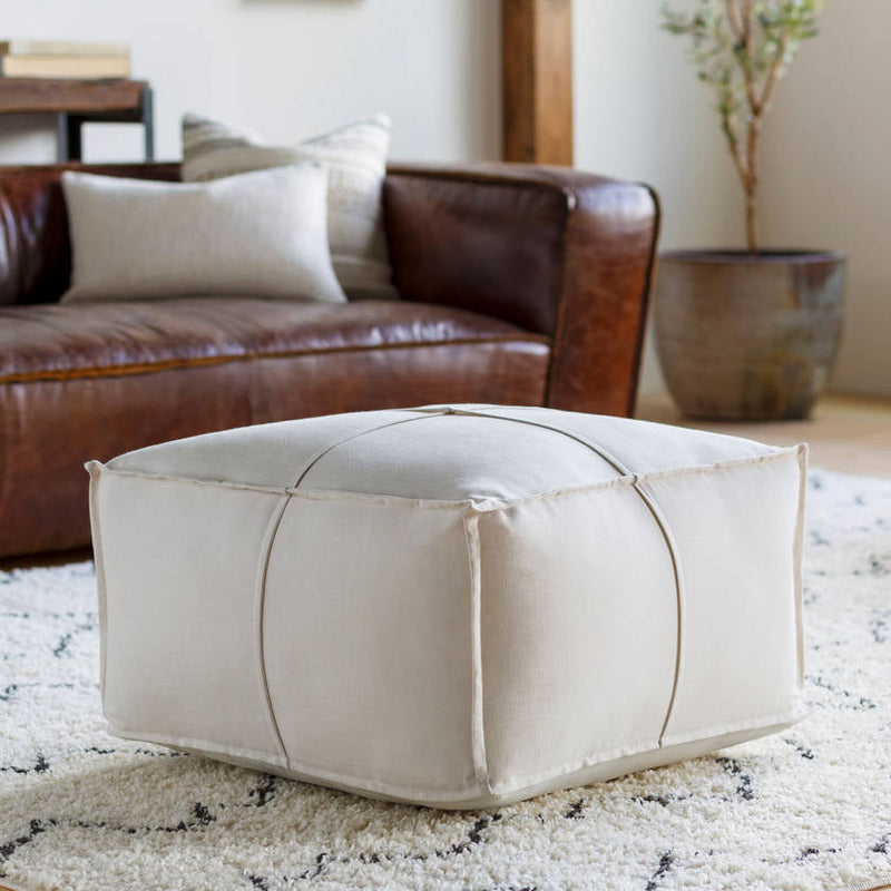 Hagenbrunn Ivory Pouf