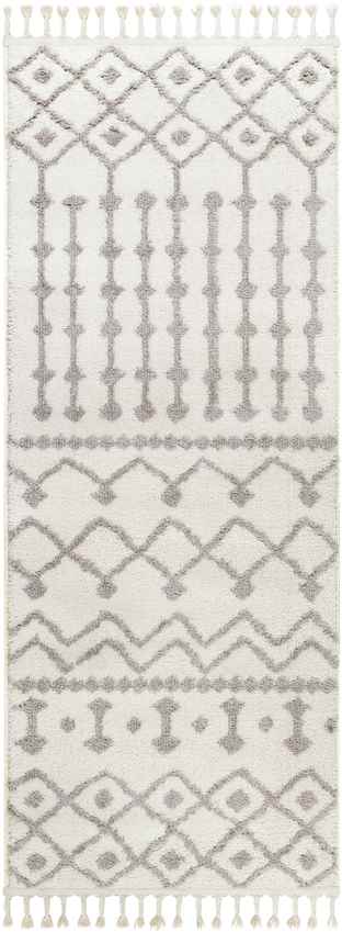 Rocky Ripple Bohemian/Global Pale White Area Rug