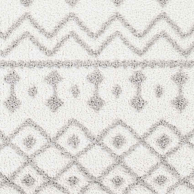 Rocky Ripple Bohemian/Global Pale White Area Rug