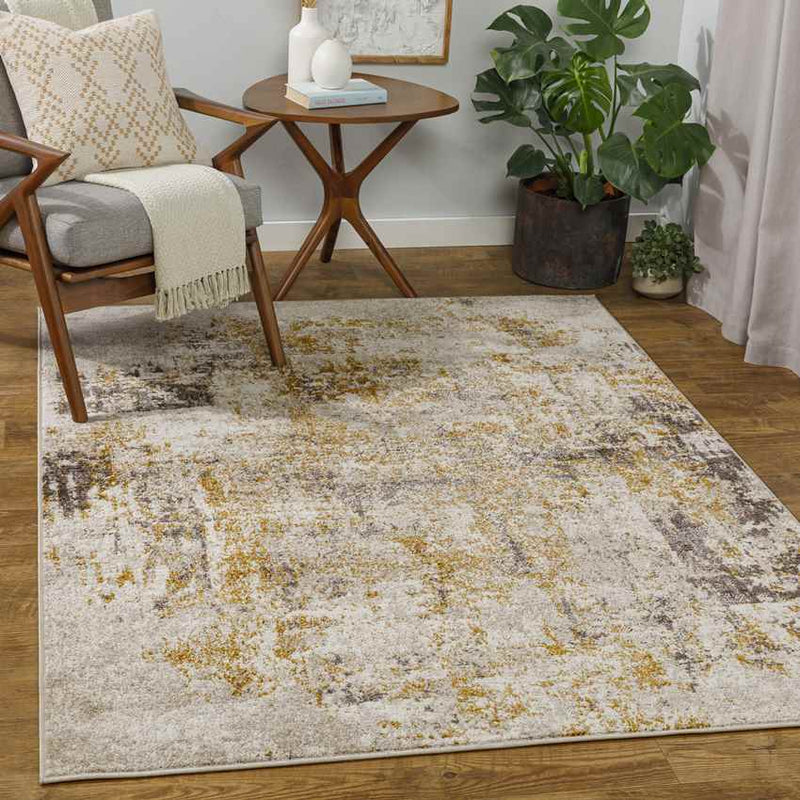 Du Bois Modern Light Orange Area Rug