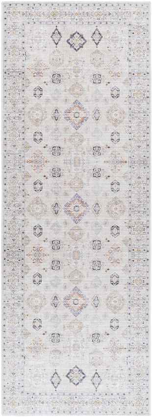 North Utica Traditional Beige Washable Area Rug