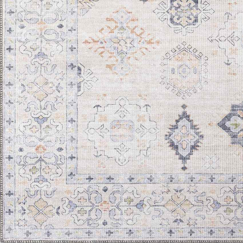 North Utica Traditional Beige Washable Area Rug