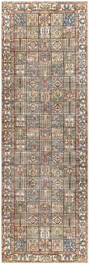 West Dundee Traditional Mocha Washable Area Rug