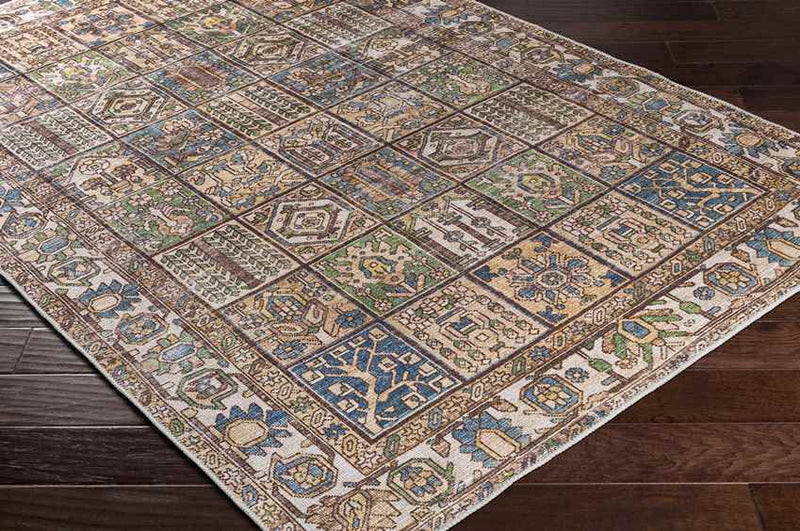 West Dundee Traditional Mocha Washable Area Rug