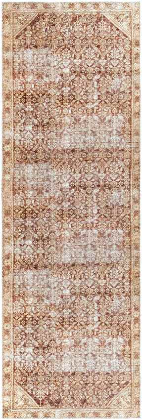 West Point Traditional Saffron Washable Area Rug