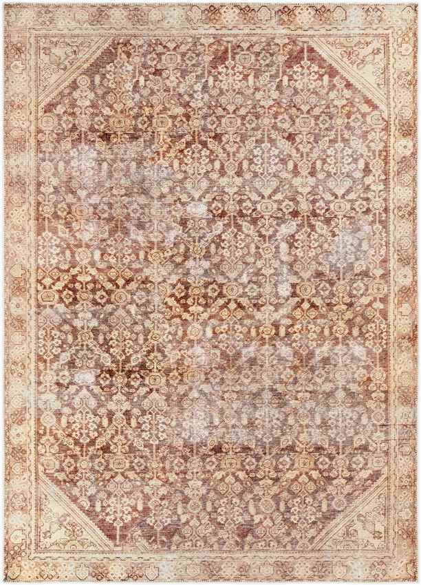 West Point Traditional Saffron Washable Area Rug