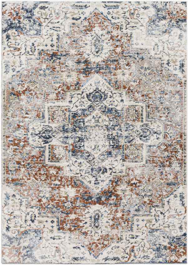 Delaware Traditional Burnt Orange Area Rug