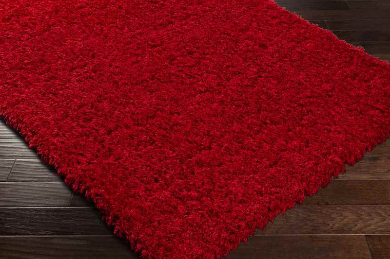 Abraham Modern Bright Red Area Rug