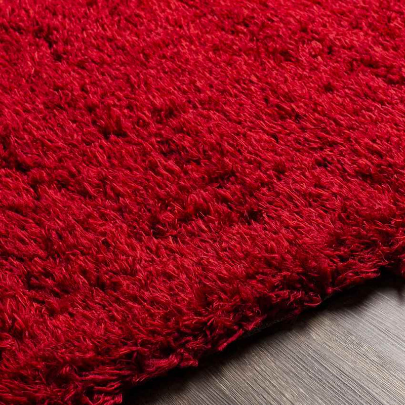 Abraham Modern Bright Red Area Rug